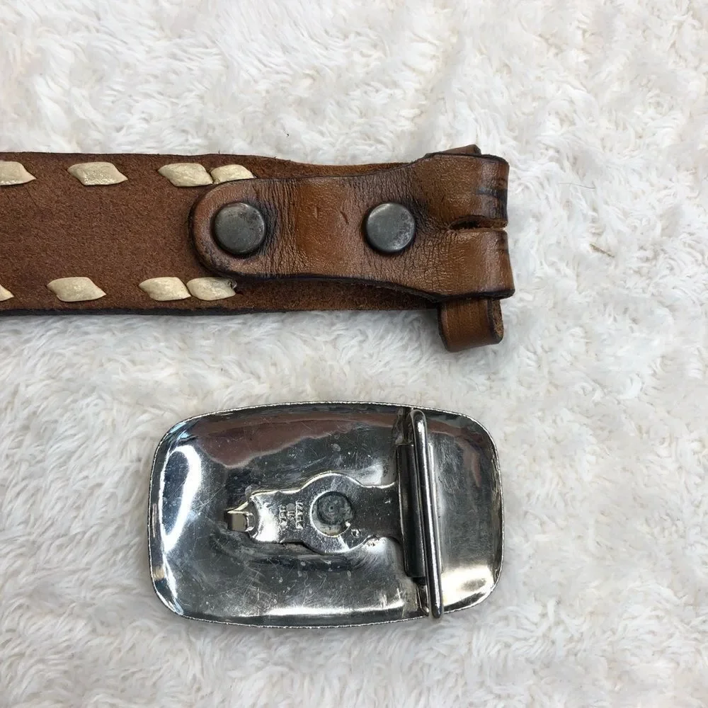 Vintage Boys’ Tooled Leather Belt 22.5